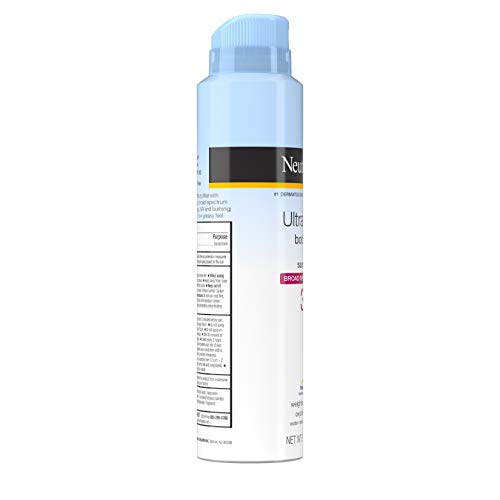 Neutrogena Ultra Sheer Body Mist Sunscreen Spray Broad Spectrum SPF 30, Lightweight, Non-Greasy & Water Resistant, Oil-Free & Non-Comedogenic, Oxybenzone-Free UVA/UVB Sunscreen Mist, 5 oz (Pack of 3)
