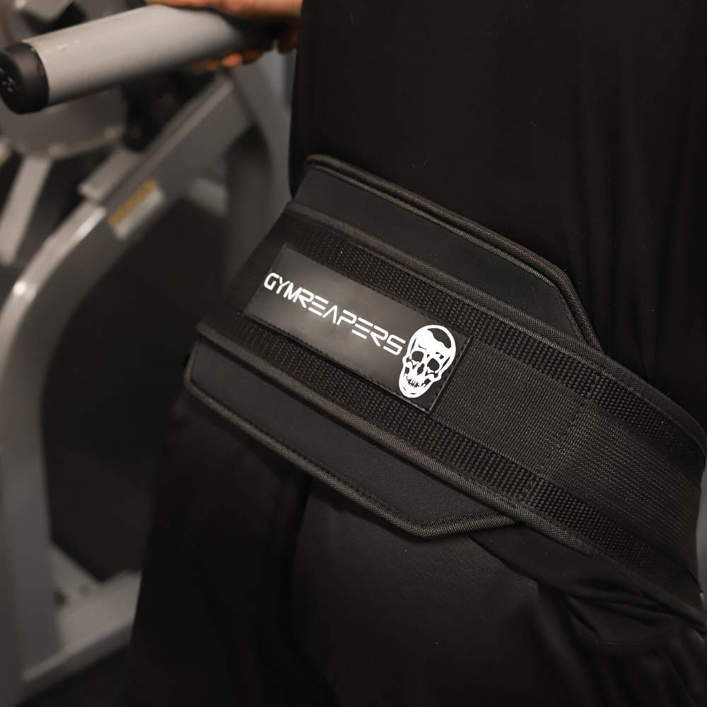 Gymreapers Dip Belt With Chain For Weightlifting, Pull Ups, Dips - Heavy Duty Steel Chain For Added Weight Training (Black)