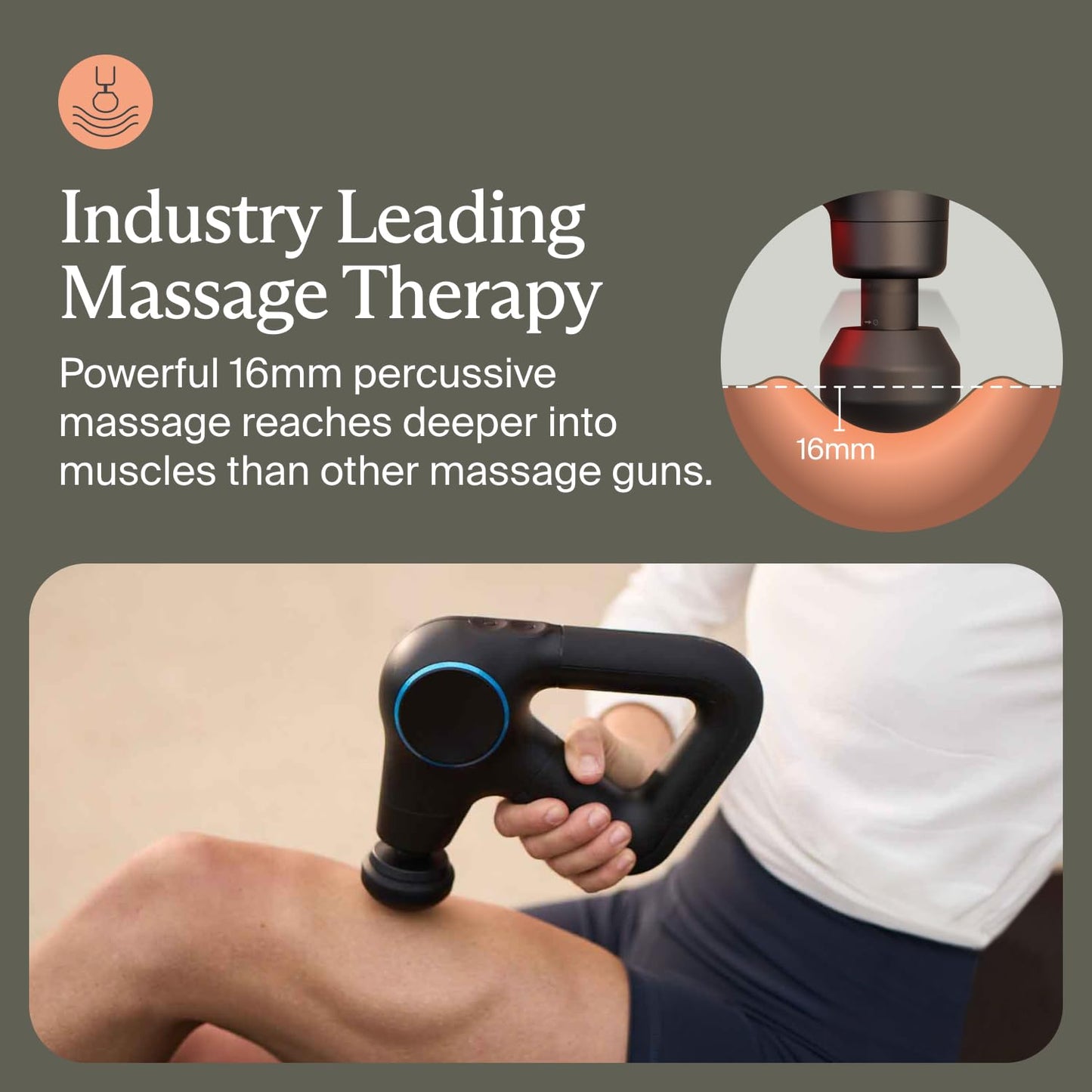 TheraGun Prime Plus Heated, Powerful Massage Gun for Enhanced Warm-Up & Workout Recovery - Quiet Deep Tissue Massager for Body and Back Pain Relief - Leg & Back Massager with Heat (Prime Plus)