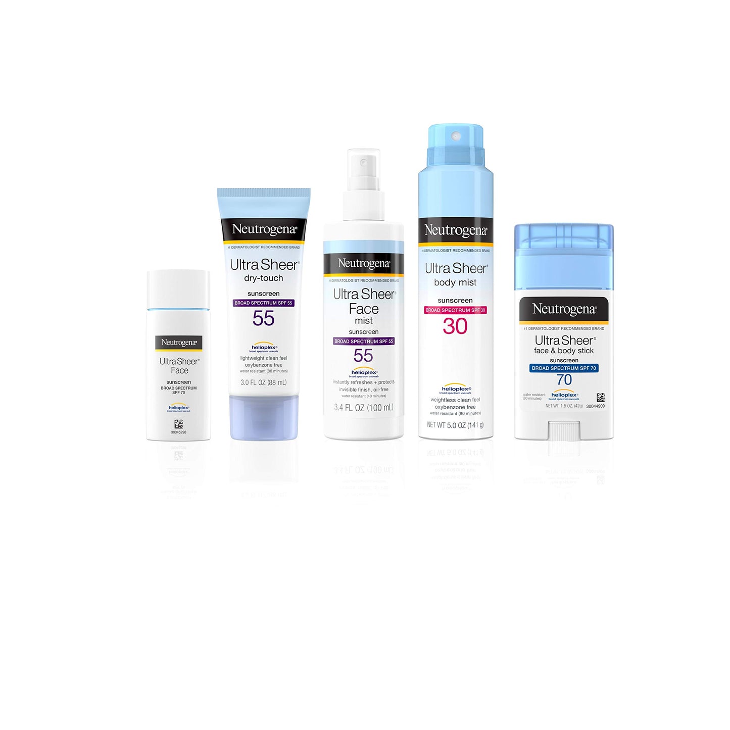 Neutrogena Ultra Sheer Body Mist Sunscreen Spray Broad Spectrum SPF 30, Lightweight, Non-Greasy & Water Resistant, Oil-Free & Non-Comedogenic, Oxybenzone-Free UVA/UVB Sunscreen Mist, 5 oz (Pack of 3)