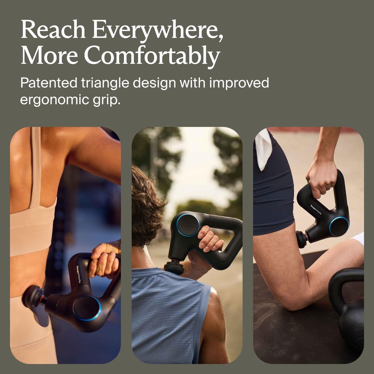 TheraGun Prime Plus Heated, Powerful Massage Gun for Enhanced Warm-Up & Workout Recovery - Quiet Deep Tissue Massager for Body and Back Pain Relief - Leg & Back Massager with Heat (Prime Plus)