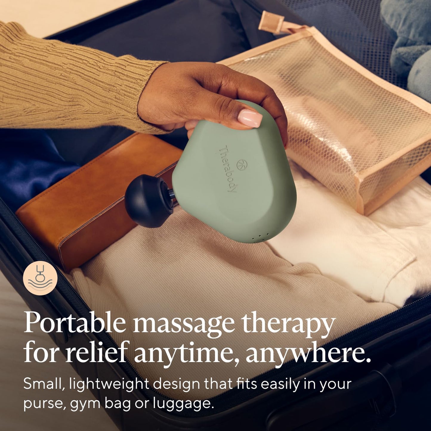 TheraGun Mini Handheld Electric Massage Gun - Compact Deep Tissue Treatment for Any Athlete On The Go - Portable Percussion Massager with QuietForce Technology (Green - 2.0)