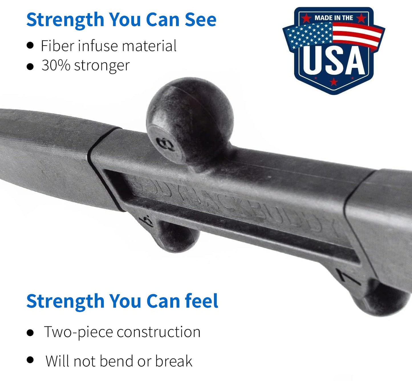 Body Back Buddy Elite – USA Made – Trigger Point Massage Tool, Shoulder Neck Back Handheld Self Massager, Manual Massage Cane, Hook, Muscle Knot Remover with Instructions, Patented (Black)