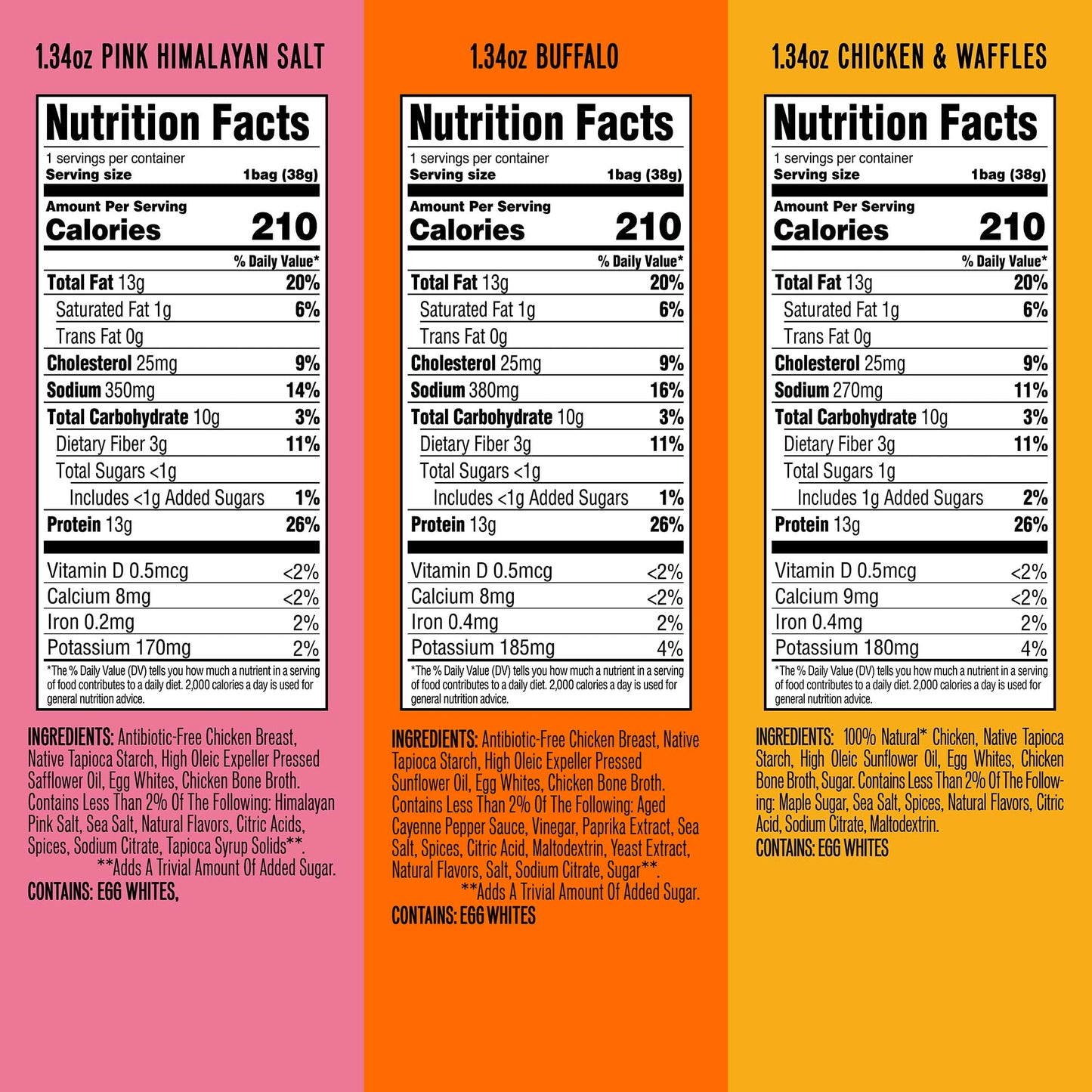 WILDE Protein Chips Variety Pack, Protein Snacks, Keto chips, Made with Real Ingredients, 1.34oz Bags (Pack of 12) - High Protein, Low Carb Snack Box