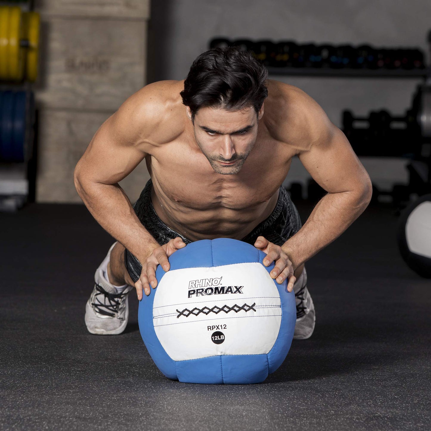Champion Sports RPX4 Rhino Promax Slam Balls, 4 lb, Soft Shell with Non-Slip Grip, Medicine Wall Exercise Ball for Weightlifting, Plyometrics, Cross Training, & Home Gym Fitness