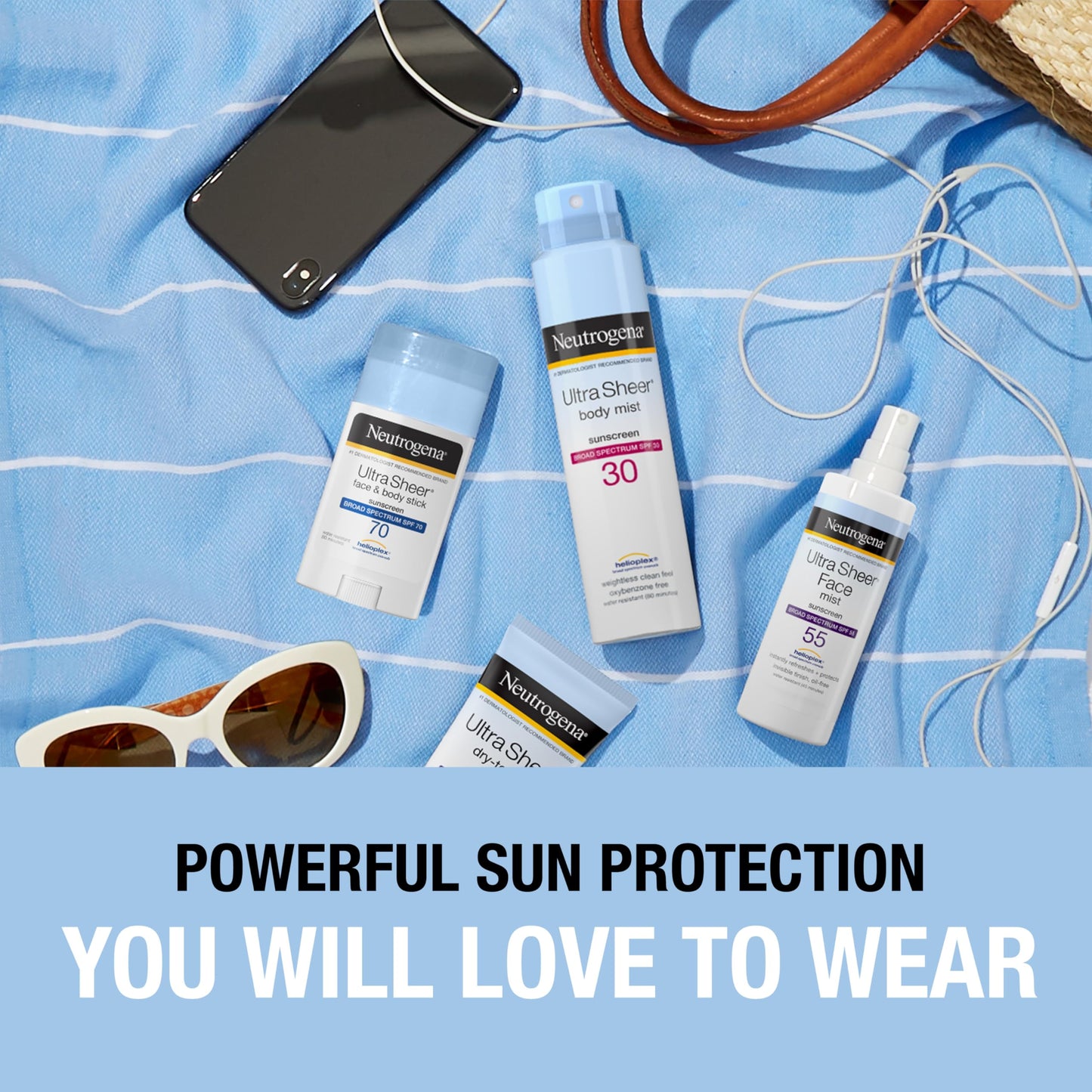 Neutrogena Ultra Sheer Body Mist Sunscreen Spray Broad Spectrum SPF 30, Lightweight, Non-Greasy & Water Resistant, Oil-Free & Non-Comedogenic, Oxybenzone-Free UVA/UVB Sunscreen Mist, 5 oz (Pack of 3)