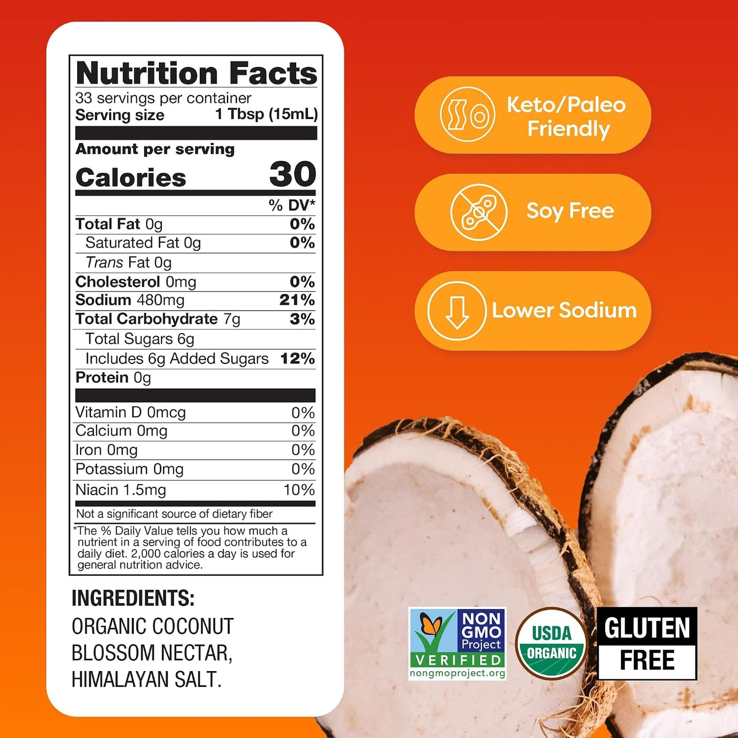 Better Body Foods Coconut Aminos (Soy Sauce Substitute) - 16.9 oz Bottle
