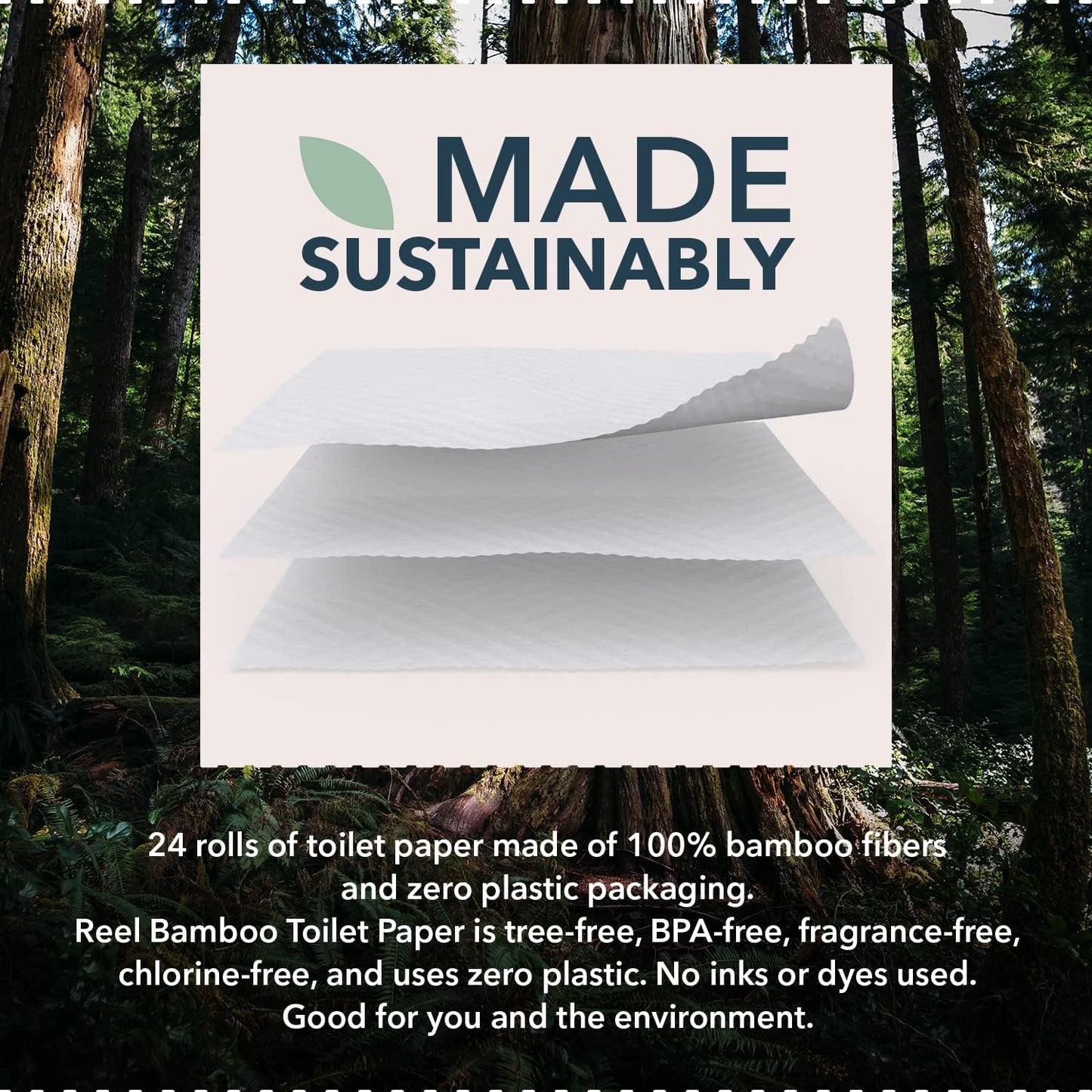 Reel Paper Clean Bamboo Toilet Paper - 6 Count