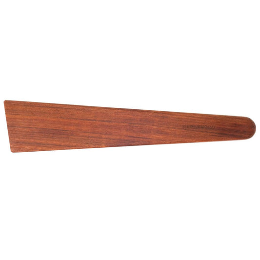 Earlywood 13 inch Handmade Wood Cooking Utensil for Kitchen, Multi-Purpose Scraper and Egg Turner, Cast Iron Scraper and Saute Spatula - Made in USA - Jatoba