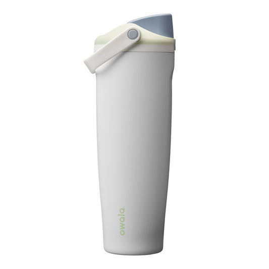Owala FreeSip Sway Insulated Stainless Steel Water Bottle with Two-Way Spout, Built-In Straw and Bucket Handle, Made for Travel, School, and Sports, 30oz, BPA Free, Leak Proof, Iced Breeze