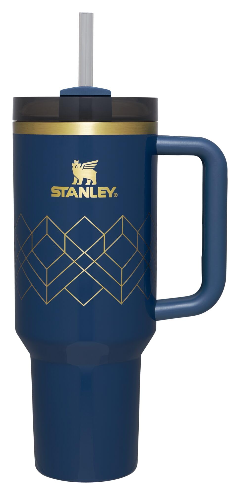 Stanley Quencher H2.0 FlowState Stainless Steel Vacuum Insulated Tumbler with Lid and Straw for Water, Iced Tea or Coffee, Smoothie and More, Nightfall Gloss Deco, 40oz