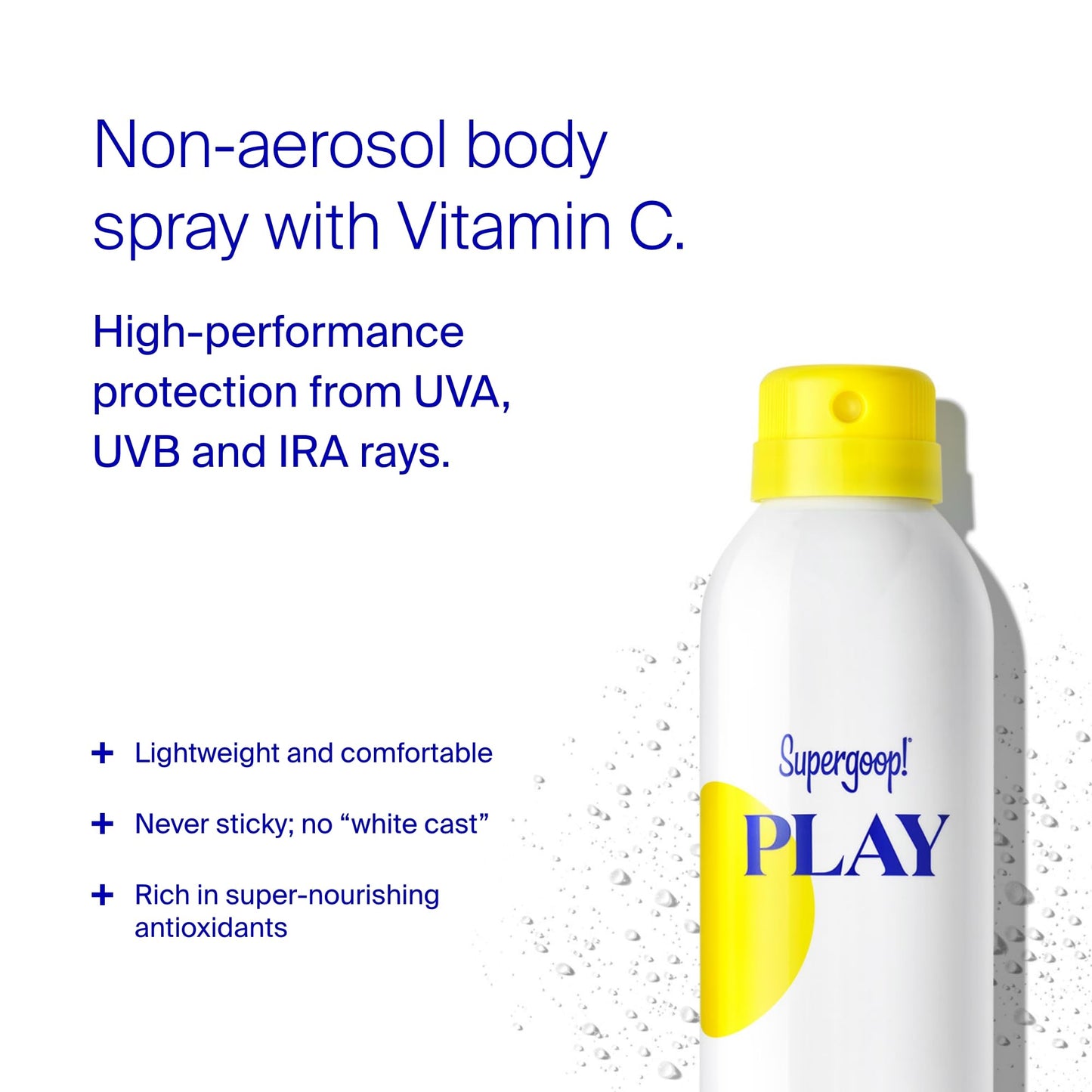 Supergoop! PLAY SPF 50 Antioxidant Body Mist w/Vitamin C, 3 fl oz - 2 Pack - Broad Spectrum Sunscreen Spray for Sensitive Skin - Great for Active Days