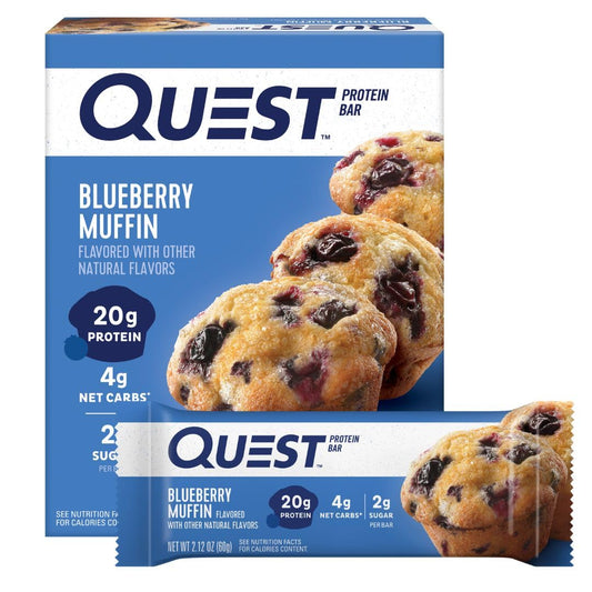 Quest Nutrition Blueberry Muffin Protein bar, 8.48 Oz (Pack Of 4)