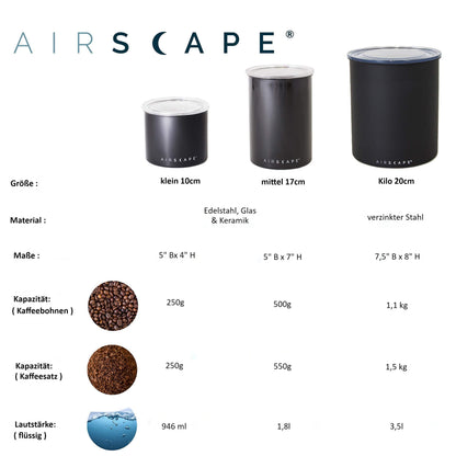 AirScape by Planetary Design | 2.2 lbs Coffee Storage | Matte Gray