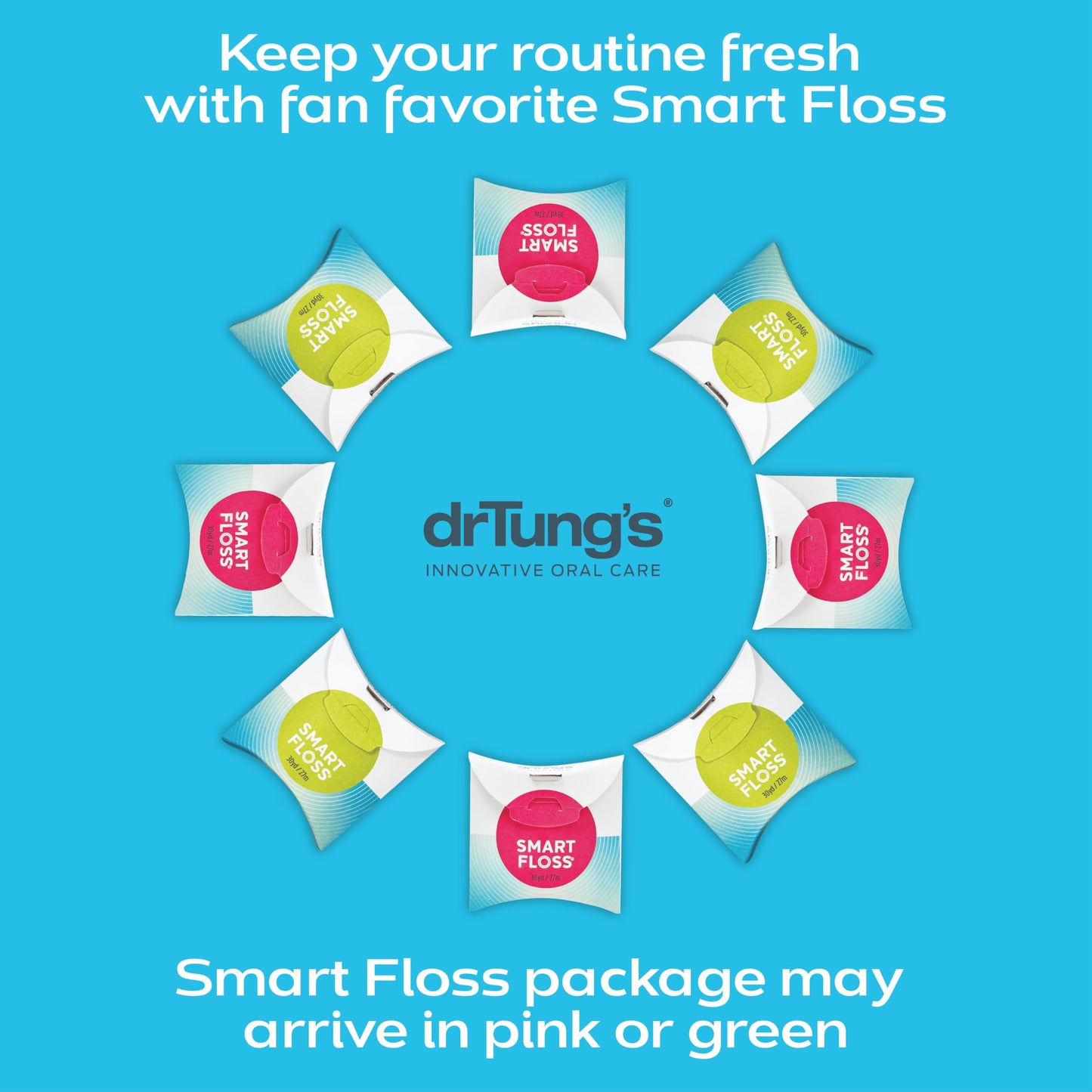 DrTung's Smart Floss - Natural Floss, PTFE & PFAS Free Floss, Gentle on Gums, Expands & Stretches, BPA Free - Natural Dental Floss Cardamom Flavor (Pack of 1)