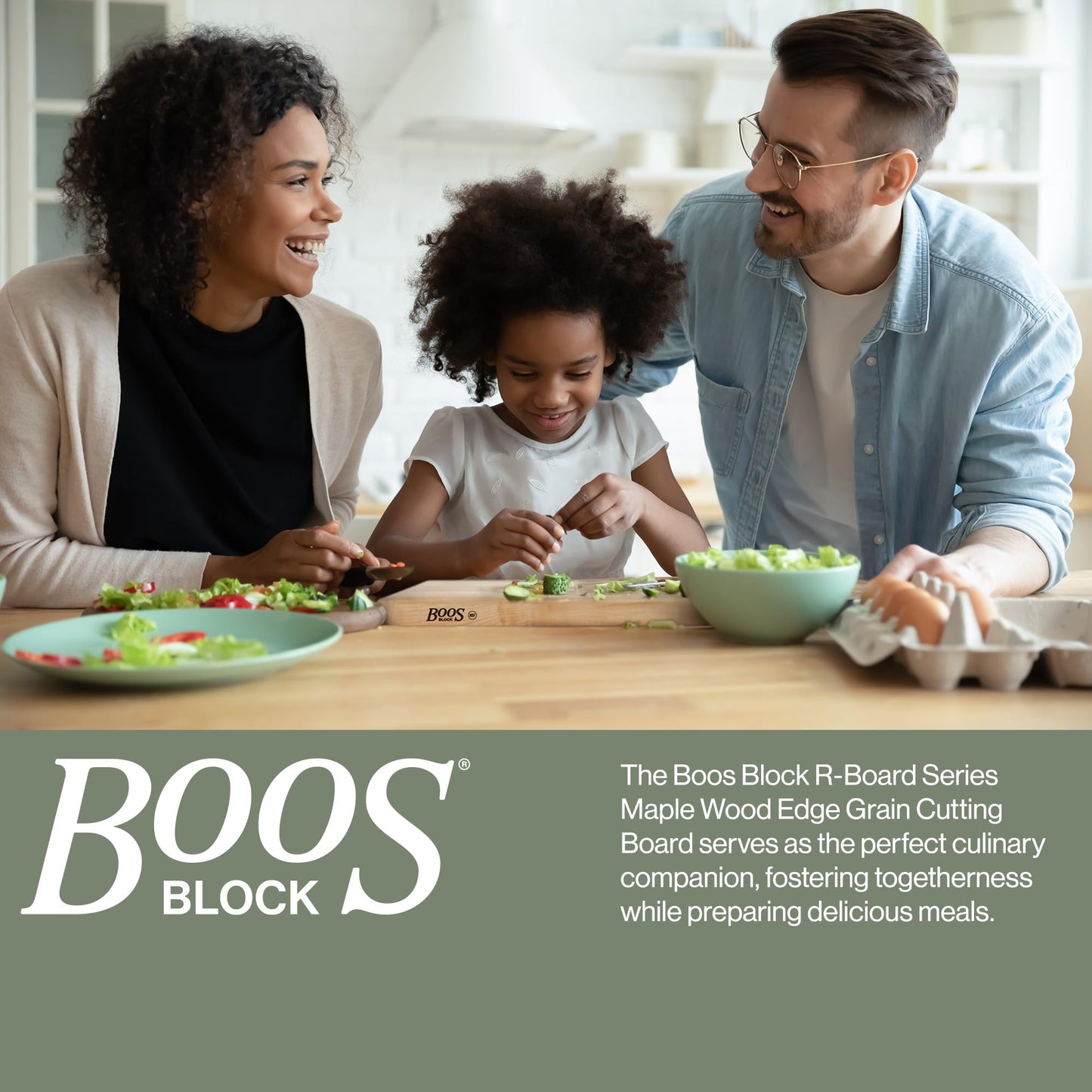 John Boos R-Board Series Rectangular Wooden Maple Cutting Board 24”x18” – 1.5” Thick, 18-lb Reversible Butcher Block with Edge-Grain & Finger Grips – Made in the USA