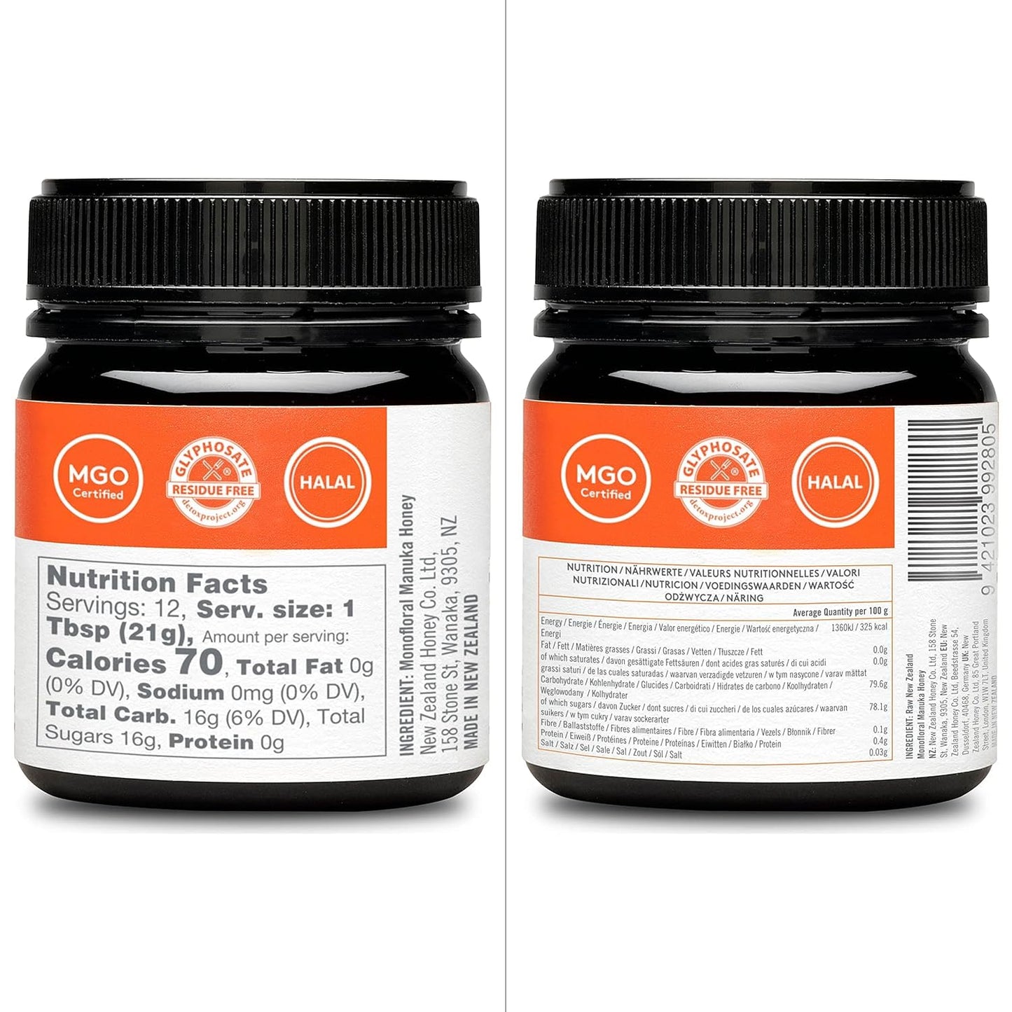 New Zealand Honey Co. Raw Manuka Honey UMF 10+ | MGO 263+ | UMF Certified Monofloral New Zealand Honey for Daily Wellness, Family, Skin Care & Dogs - 8.8oz / 250g