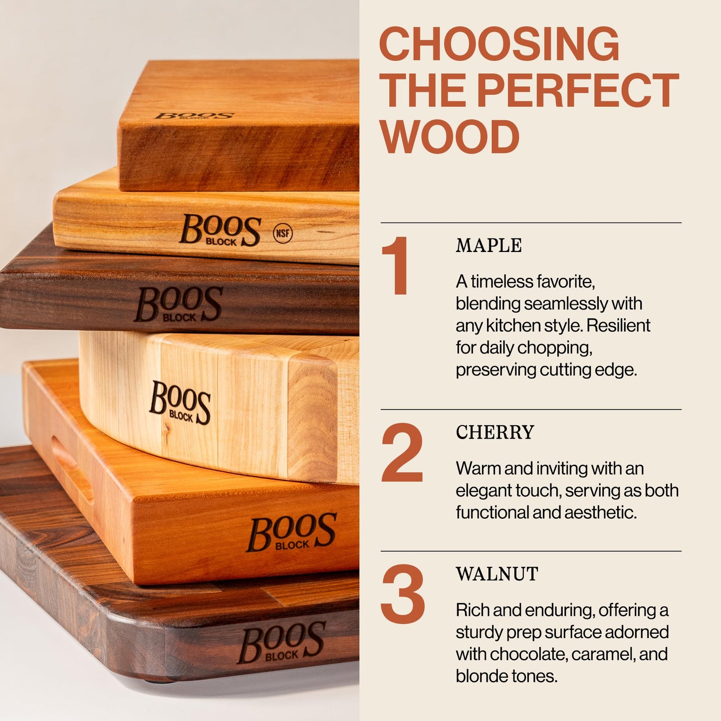 John Boos R-Board Series Rectangular Wooden Maple Cutting Board 24”x18” – 1.5” Thick, 18-lb Reversible Butcher Block with Edge-Grain & Finger Grips – Made in the USA