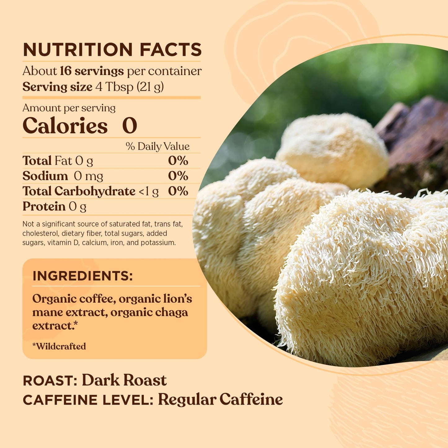 Four Sigmatic Focus Mushroom Coffee | Organic Ground Coffee with Lion's Mane Mushroom and Chaga for Better Focus and Immune Support | 12oz Bag