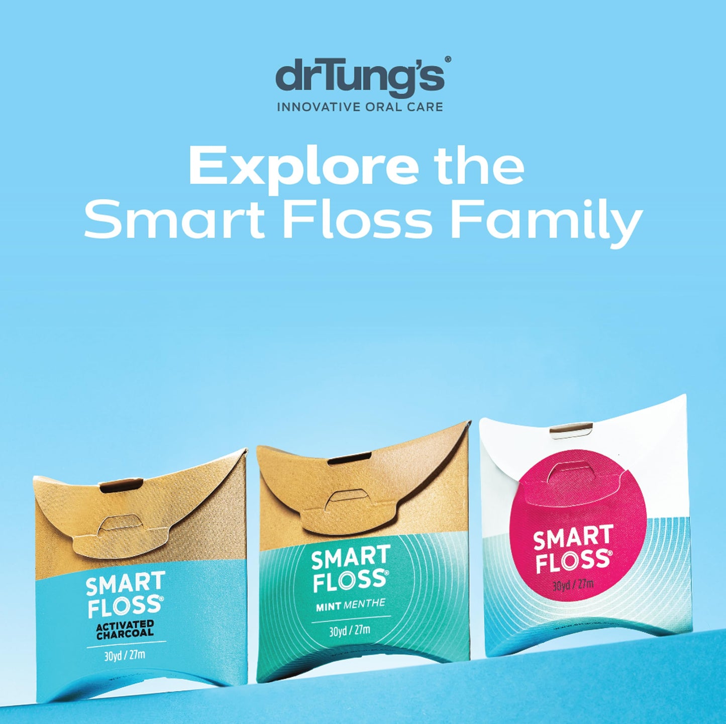 DrTung's Smart Floss - Natural Floss, PTFE & PFAS Free Floss, Gentle on Gums, Expands & Stretches, BPA Free - Natural Dental Floss Cardamom Flavor (Pack of 1)
