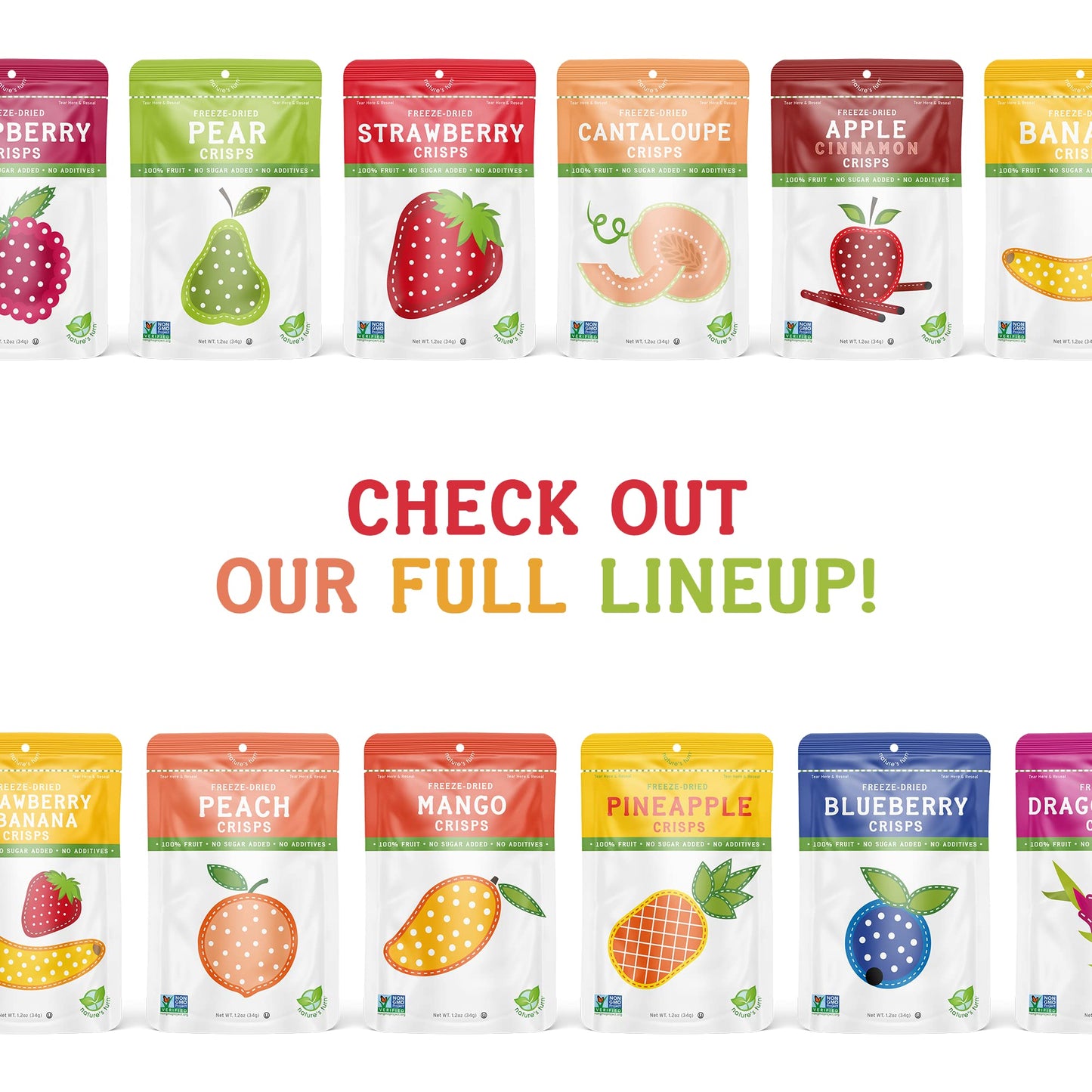 Nature's Turn Freeze-Dried Fruit Crisps; Strawberry, 12 Bags (0.53oz Each)