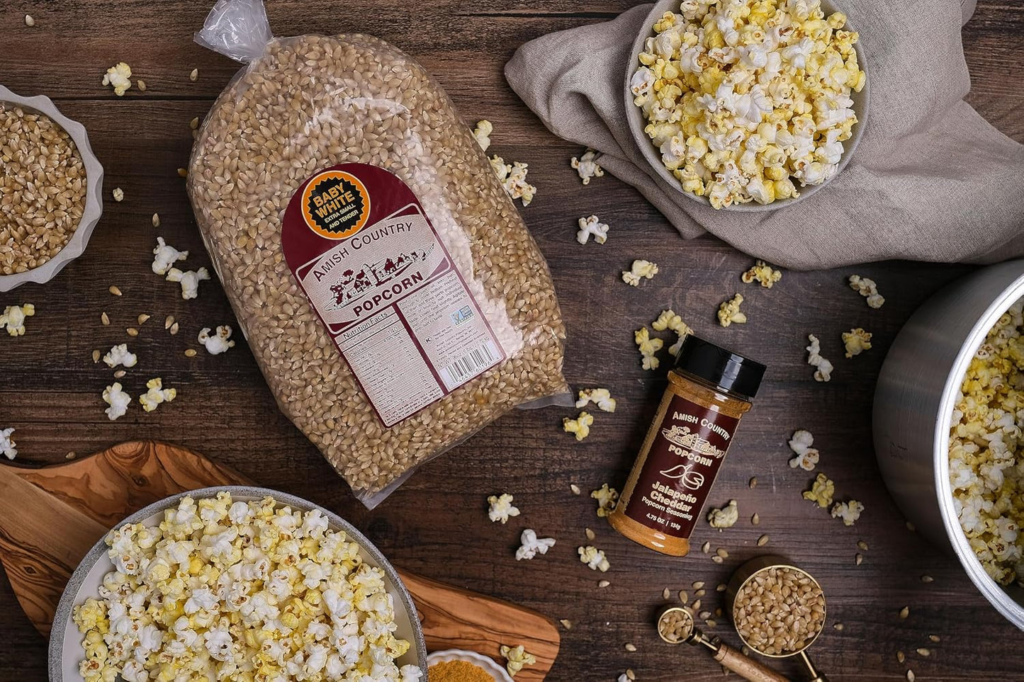 Amish Country Popcorn Baby White Kernel - 2 lbs