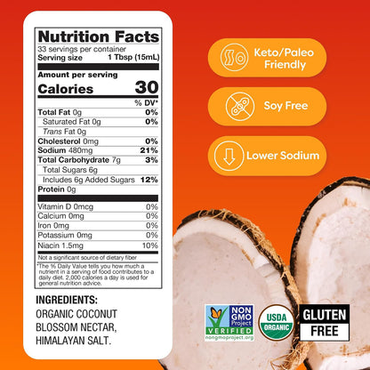 Better Body Foods Coconut Aminos (Soy Sauce Substitute) - 16.9 oz Bottle