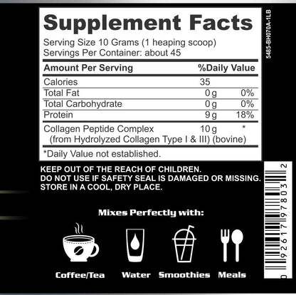 Hydrolyzed Collagen Peptides - Unflavored