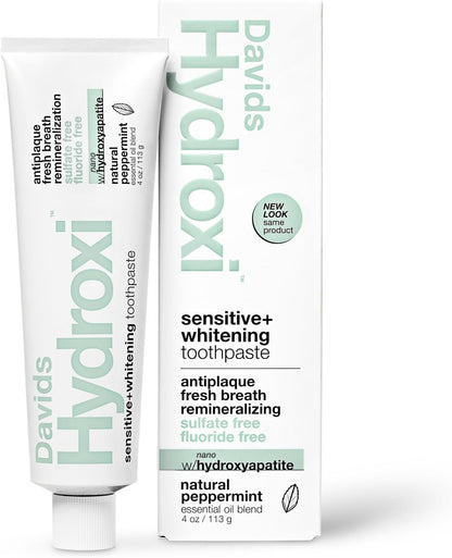 Davids Nano Hydroxyapatite Toothpaste Sensitive + Whitening Peppermint 4oz