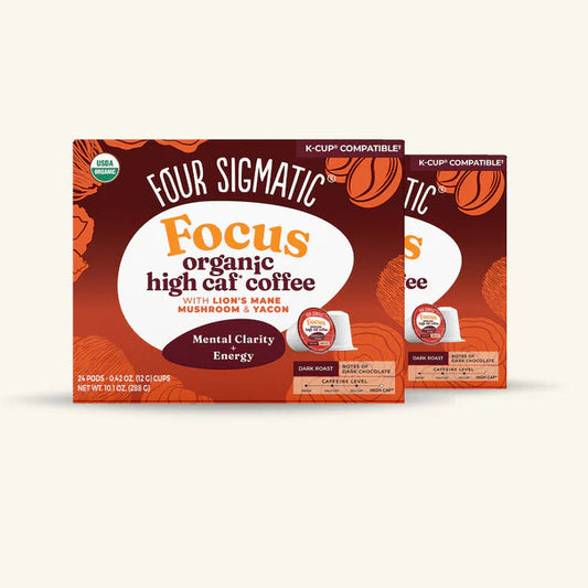 Four Sigmatic Coffee - Focus High Caffeine Coffee Pods (24ct)