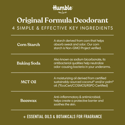 Humble - Natural Deodorant (Cedarwood & Grapefruit) 2.5 oz.