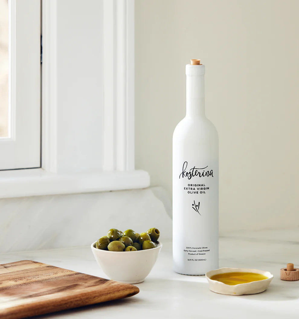 Kosterina Extra Virgin Olive Oil - 16.9 oz Glass Bottle (Early Harvest Single Origin)