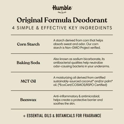 Humble - Natural Deodorant (Palo Santo & Frankincense) 2.5 oz.