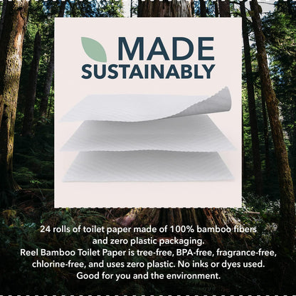 Reel Paper Clean Bamboo Toilet Paper - 6 Count