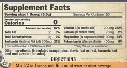 Roots & Leaves Clean Hydration Electrolytes - 50 servings (2 Flavors)