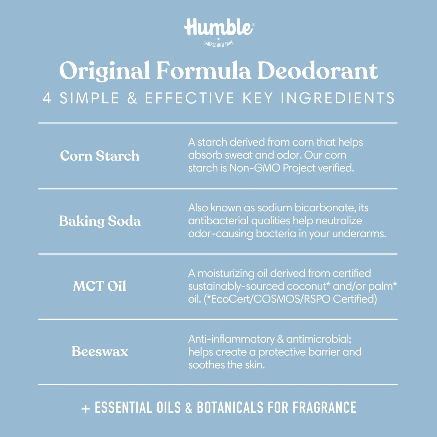 Humble - Natural Deodorant (Rosemary & Mint) 2.5 oz.