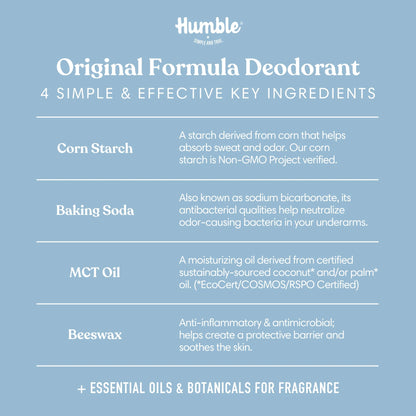 Humble - Natural Deodorant (Rosemary & Mint) 2.5 oz.