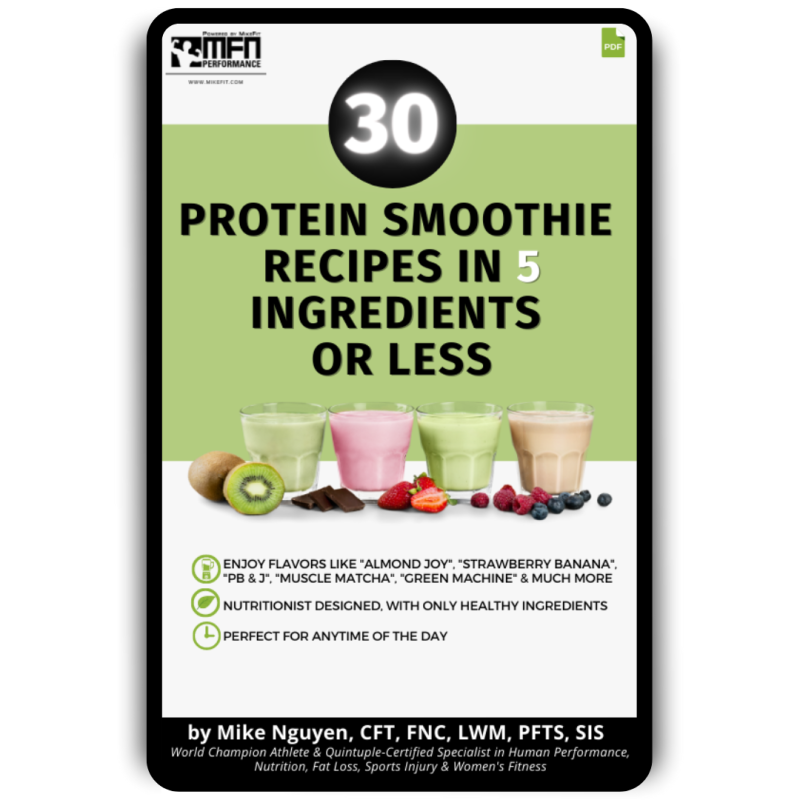 30 Protein Smoothie Recipes in 5 ingredients or less - eBook 
